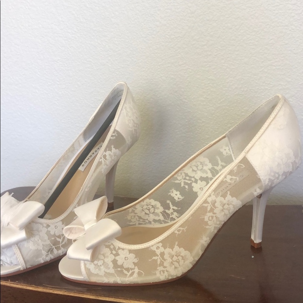 New Caparros Peep-Tow Lace Heels